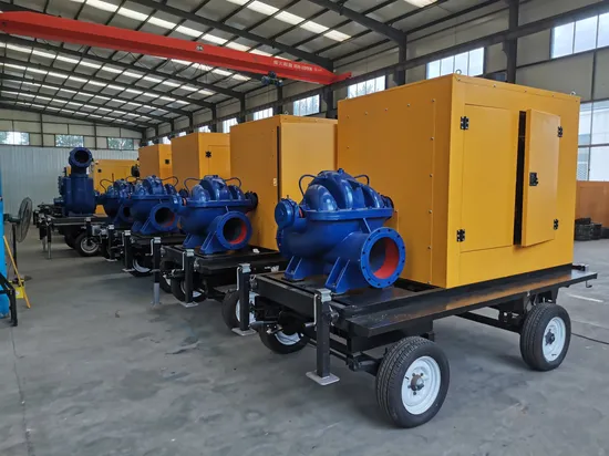 Heavy-Duty Mobile Diesel Trash Pump with 4 Durable Wheels